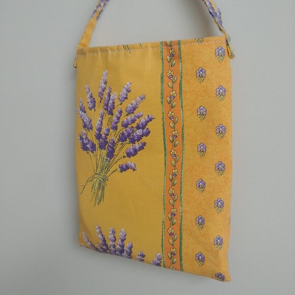 4/$20 Handmade little yellow purple lavender flower fabric bag - Picture 3 of 12